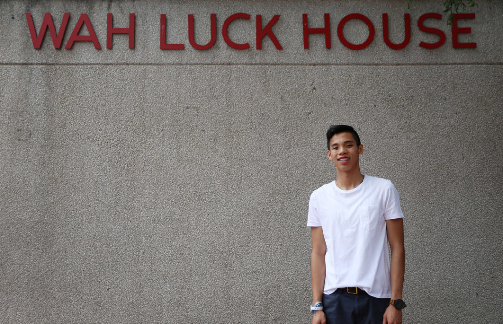 Dazhi Yu, 18, poses for a photo on Wednesday, August 13, 2014. Dazhi Yu is a resident of the Wah Luck House but has moved away for college at the University of Maryland. (Brian Nguyen/AAJA VOICES)