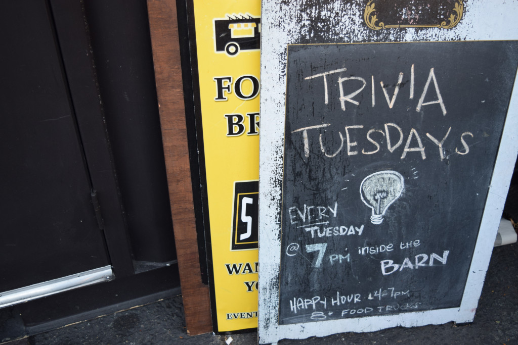 Tuesdays are trivia nights at the SoMa StrEat Food Park barn, including on Tuesday, August 11, 2015.